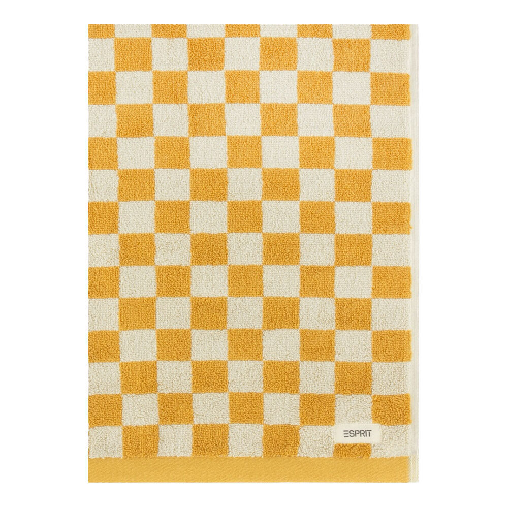 Esprit 800GSM Zenith Bathroom Cotton Bath Mat Checkered Honey Yellow