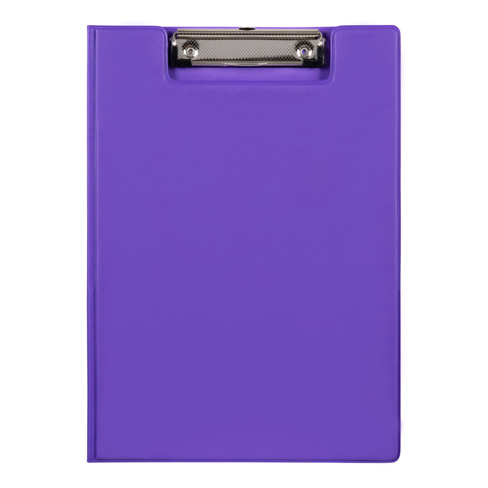 3PK Marbig PP Summer Colour A4 Document Clipfolder - Purple