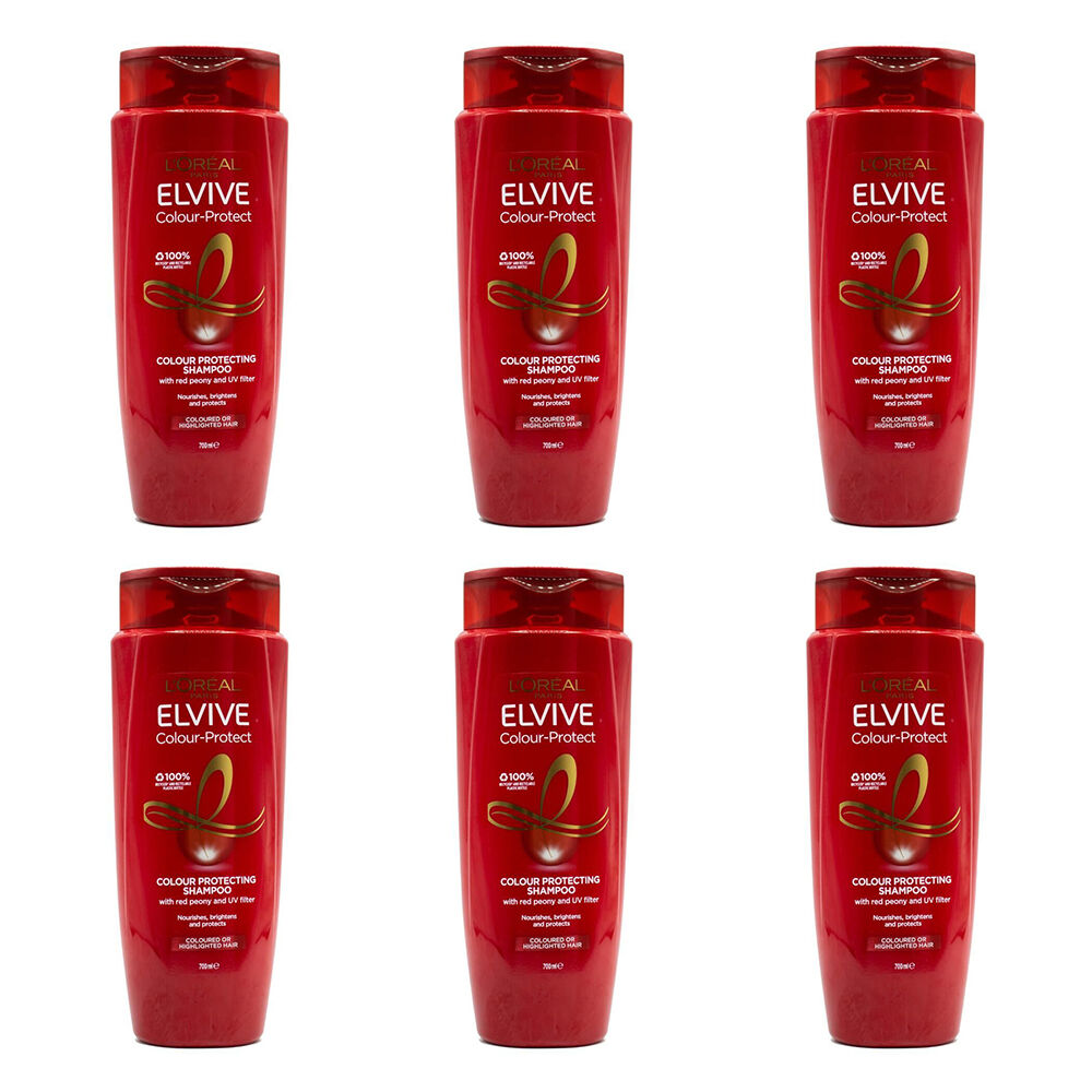 6PK Loreal 700ml Shampoo Colour Protect for Coloured Or Highlighted Hair