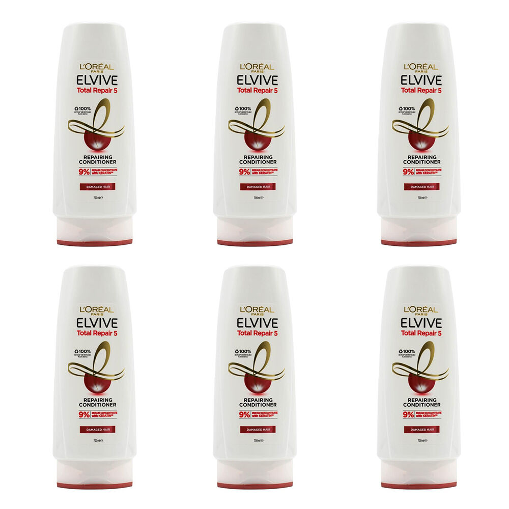 6PK Loreal 700ml Conditioner Repairing Total Repair 5 Damaged Hair