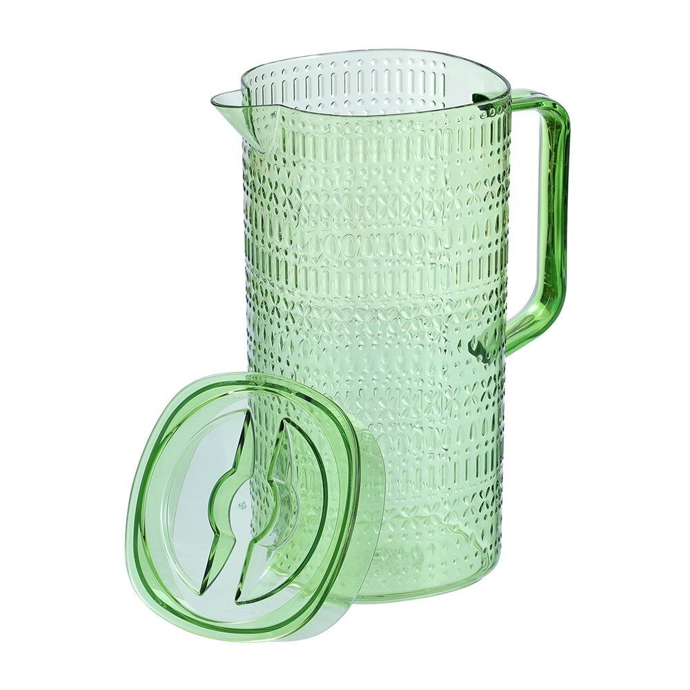 6PK Lemon & Lime Moroccan Deco Plastic Pitcher 2.5L Amber/Green/Pink Assorted