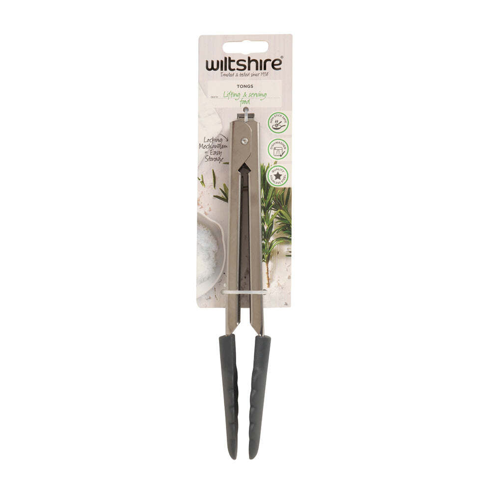 2PK Wiltshire Nylon Kitchen Non-Stick Cooking Tongs 23cm