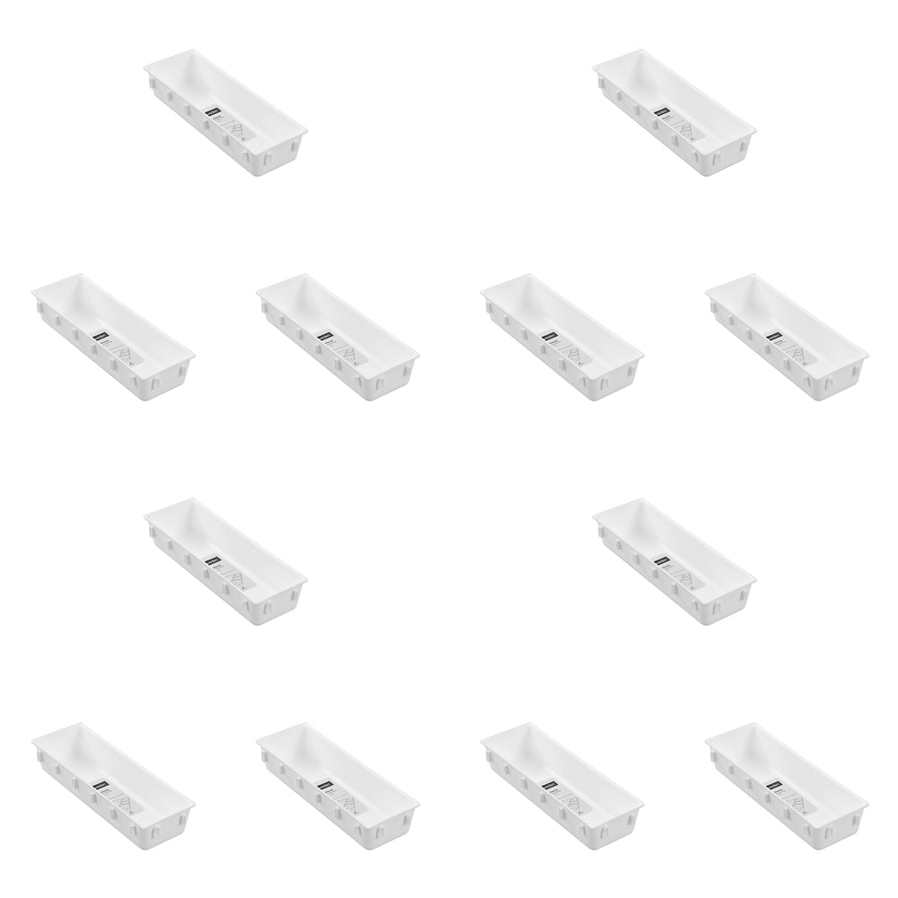 12PK Boxsweden Interlock Drawer Organiser Rectangle 26x8.5cm - Assorted