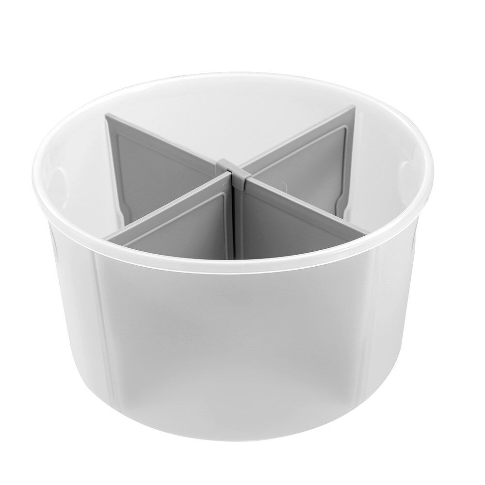 6PK Boxsweden Divided Turntable Easy Carry Storage Container 28.5x18.5cm Clear