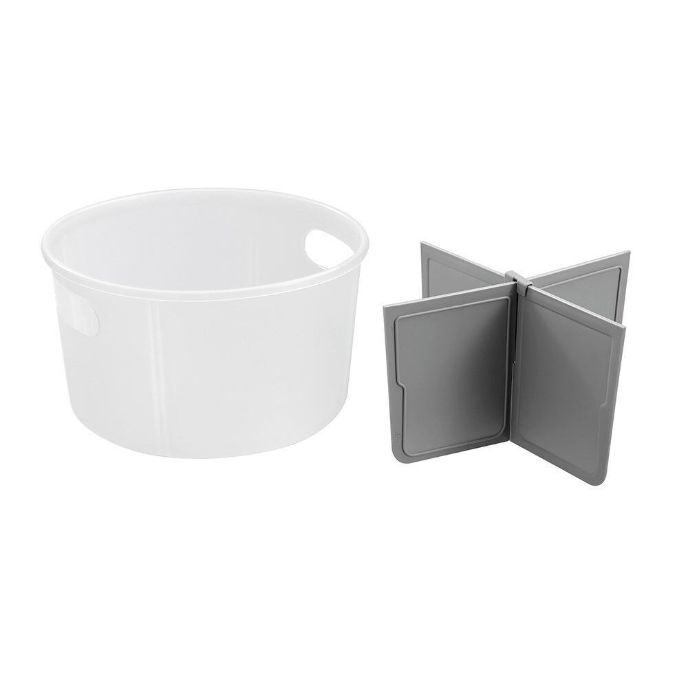 6PK Boxsweden Divided Turntable Easy Carry Storage Container 28.5x18.5cm Clear