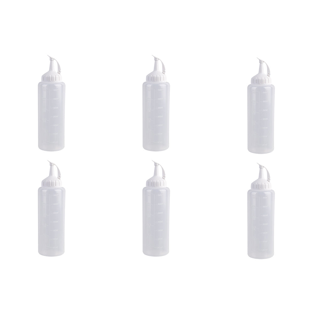 6PK Appetito Plastic Squeeze Bottle 350ml Home Kitchen Cooking