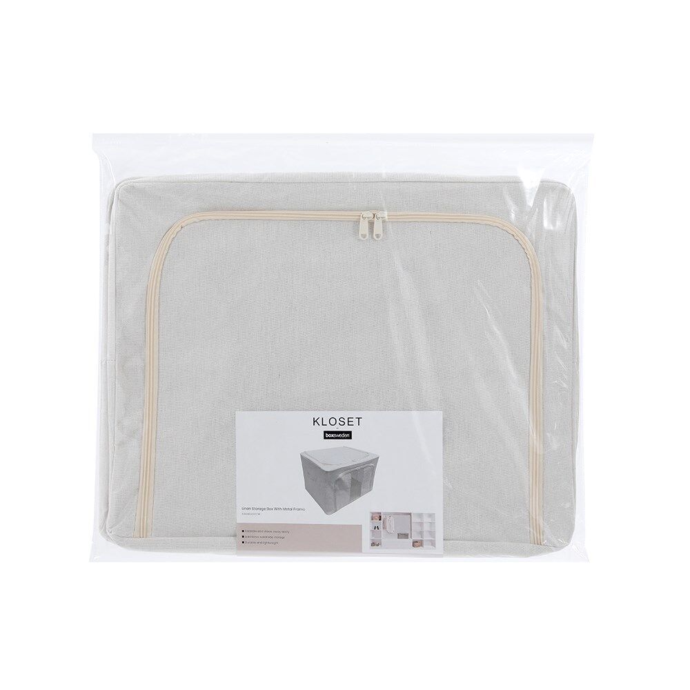 8PK Boxsweden Kloset Linen Storage Box with Metal Frame 50x40x33cm