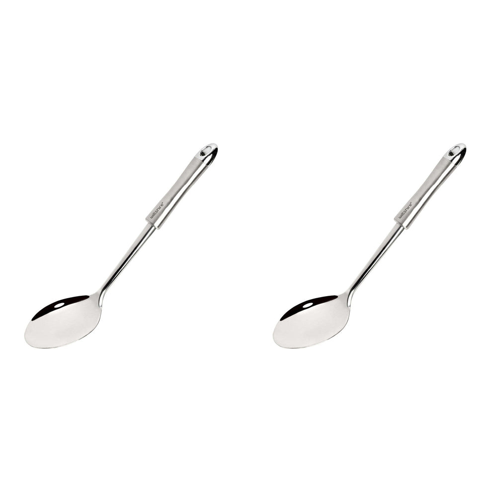 2PK Wiltshire Industrial Kitchen Utensil Stainless Steel Solid Spoon