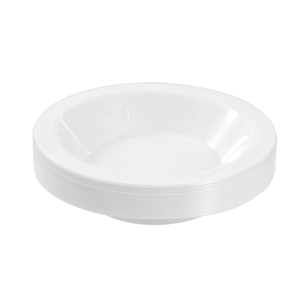 400pc Lemon & Lime Reusable Plastic Bowl Round 18cm - White