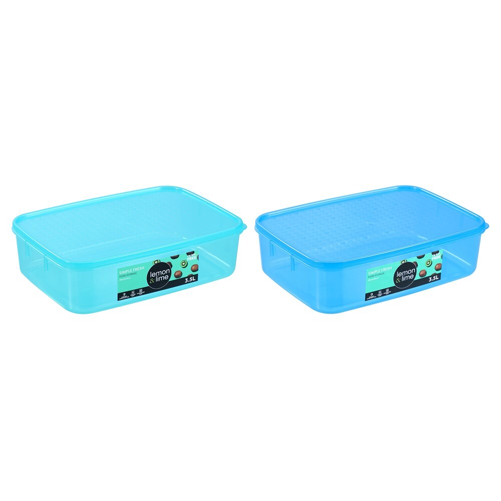 32pc Lemon & Lime 3.5L Simple Fresh Food Container Assorted