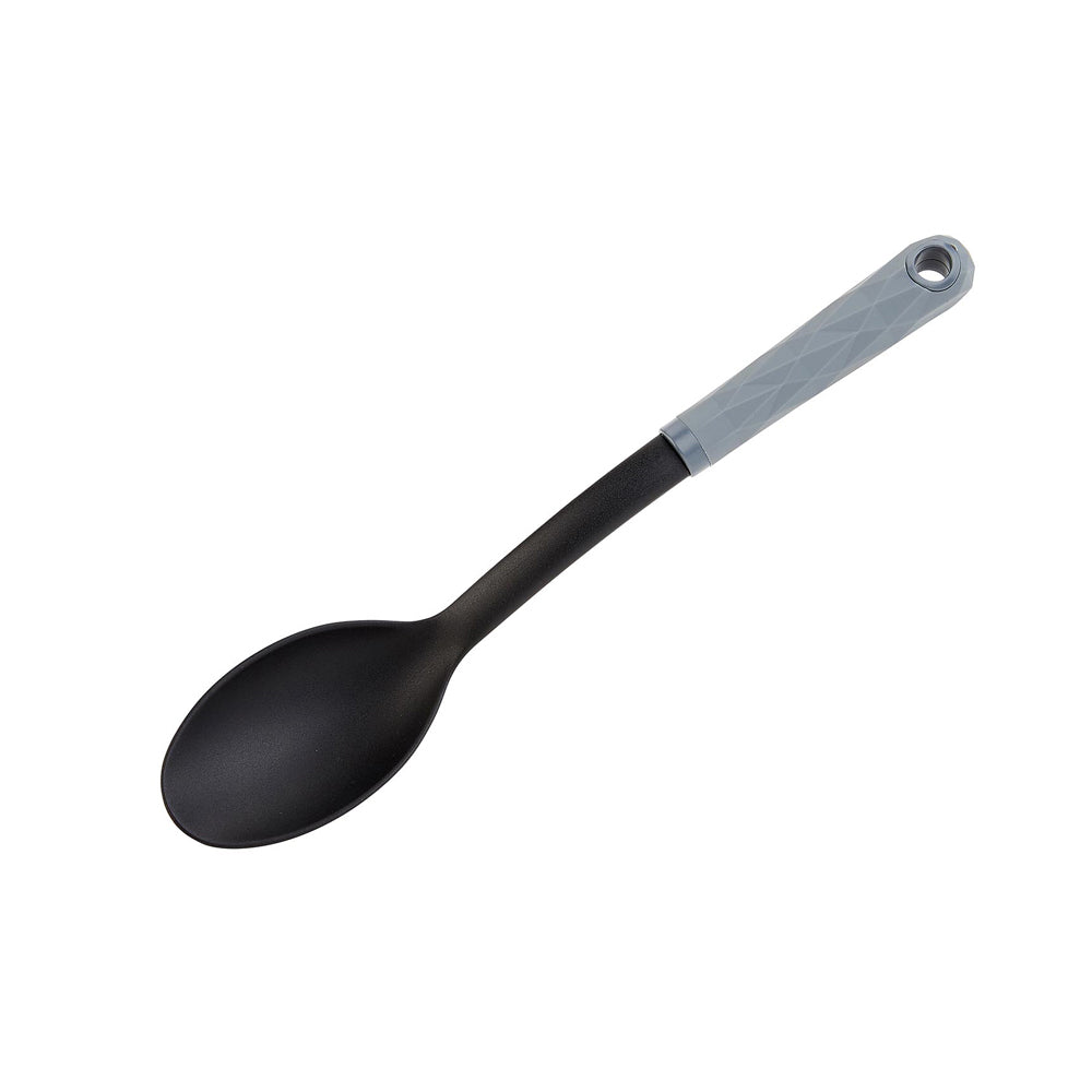 2PK Wiltshire Diamond Soft Touch Handle Kitchen Solid Spoon
