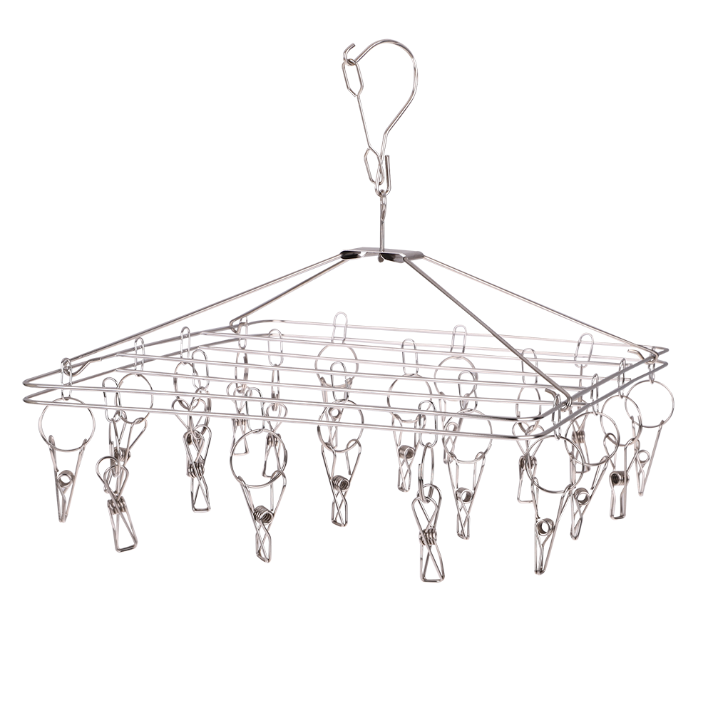 2PK D.line Stainless Steel Hanging Rectangle Clothes Dryer 20 Pegs 37x30cm