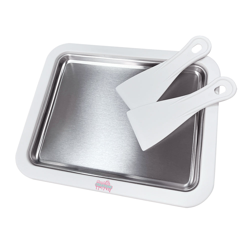 2PK Sweet Creations Stainless Steel Ice Cream Maker - White