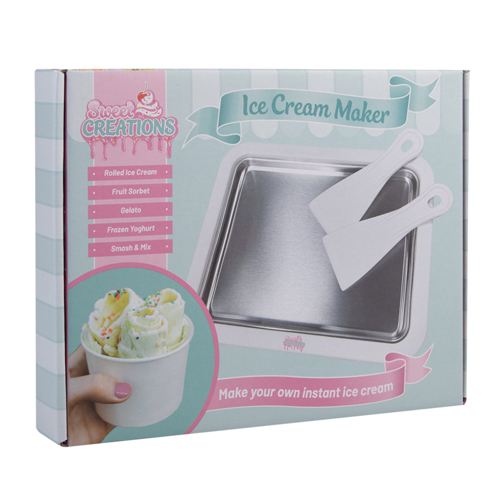 2PK Sweet Creations Stainless Steel Ice Cream Maker - White