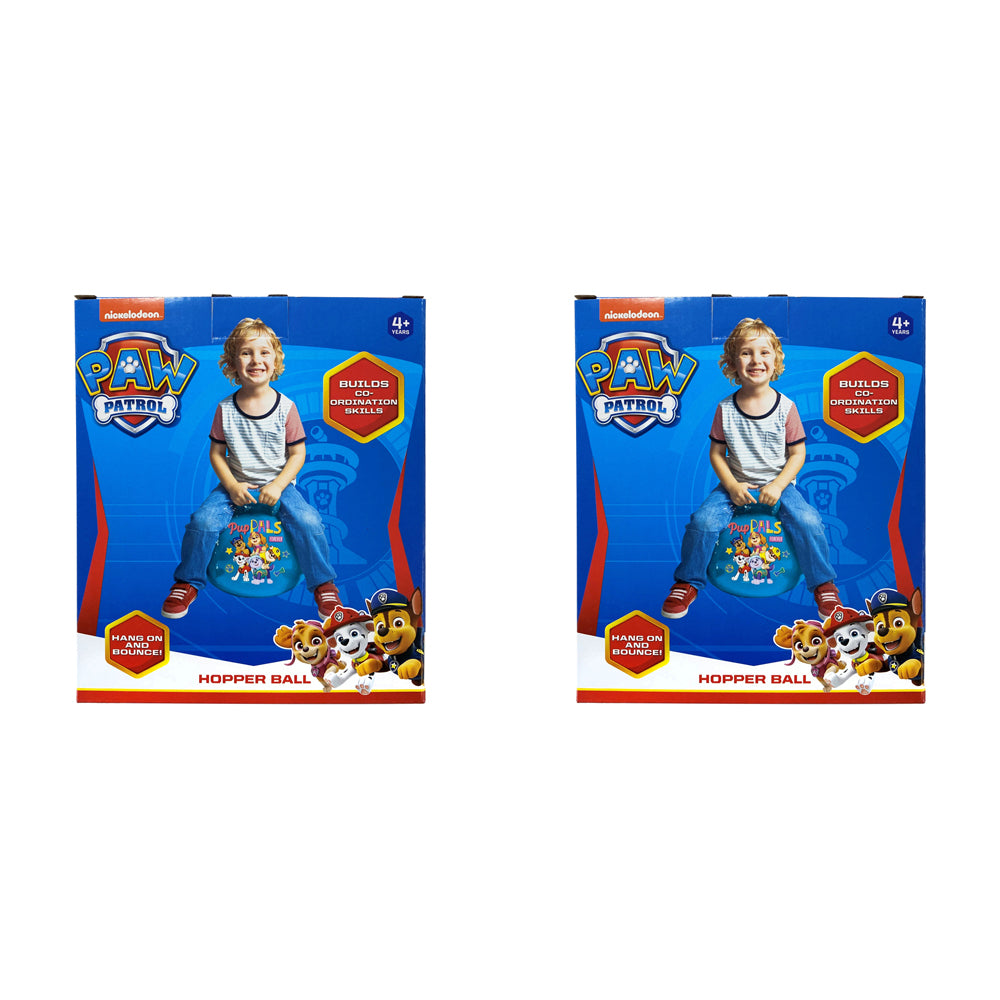 2PK Paw Patrol Kids/Children Vinyl 38cm Hopper Ball Ride-on Toy Blue 4y+