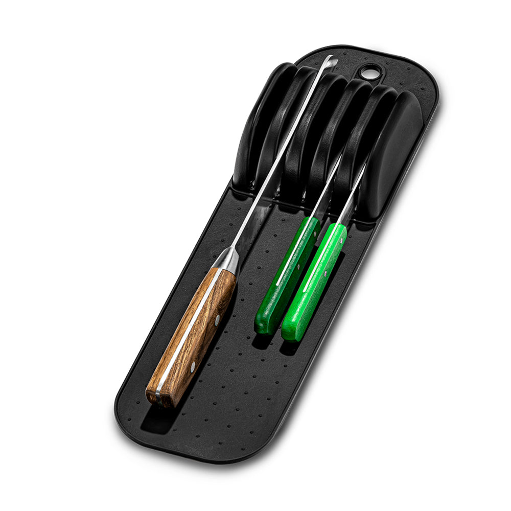 2PK Madesmart Small In-Drawer Knife Mat Carbon 38x11cm