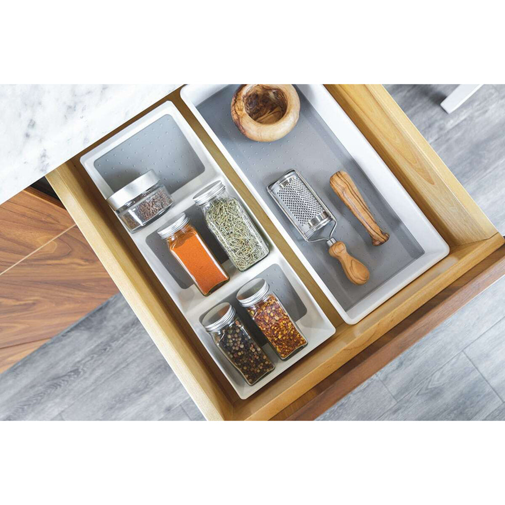 2PK Madesmart Spice Drawer 3-Tier Kitchen Organiser White