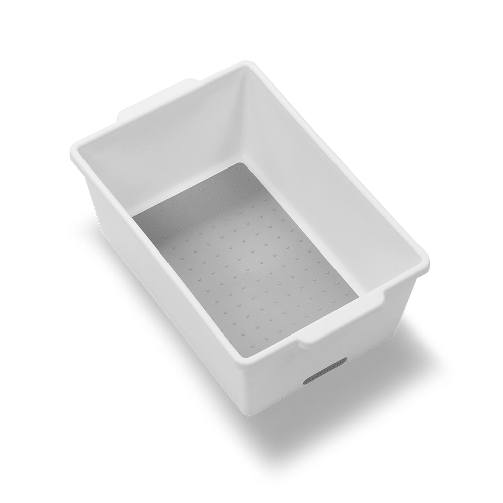 3PK Madesmart Medium Deep Bin Kitchen Organiser 27x17cm White