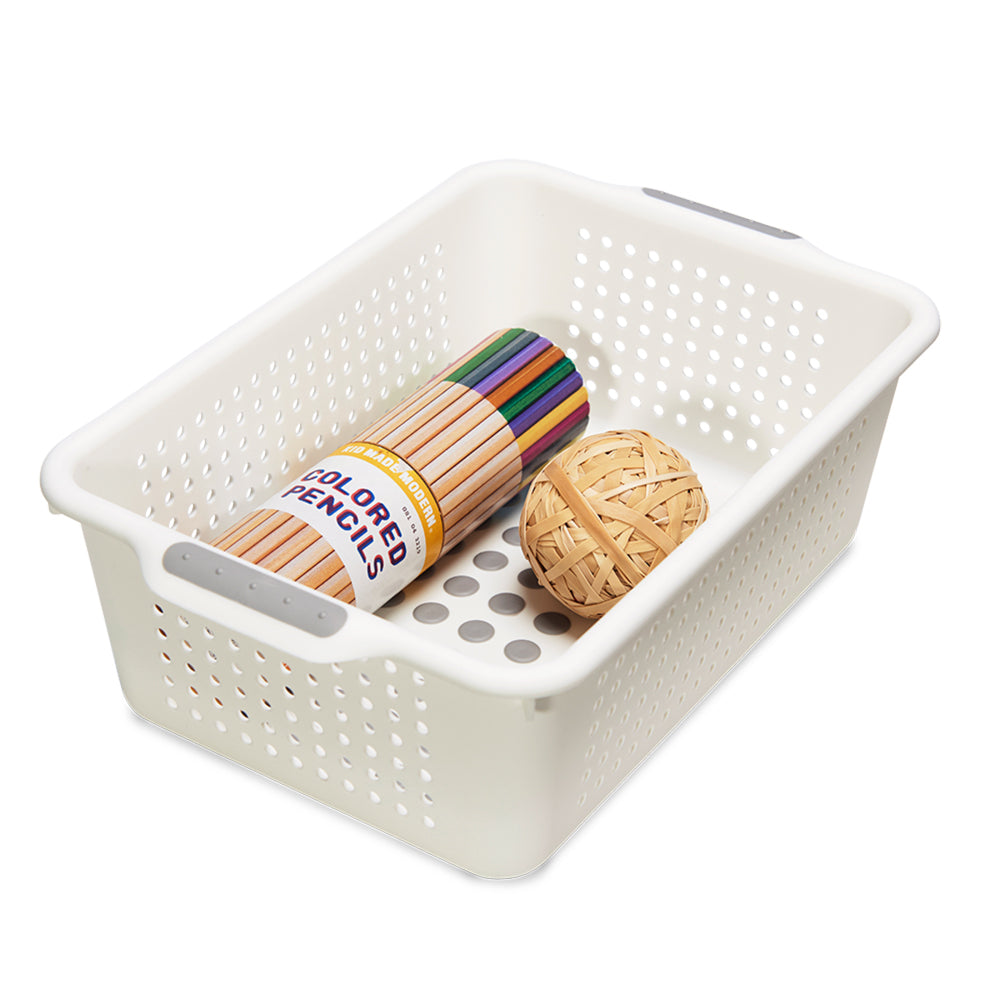 3PK Madesmart Small Basket Kitchen Organiser 31x21cm White
