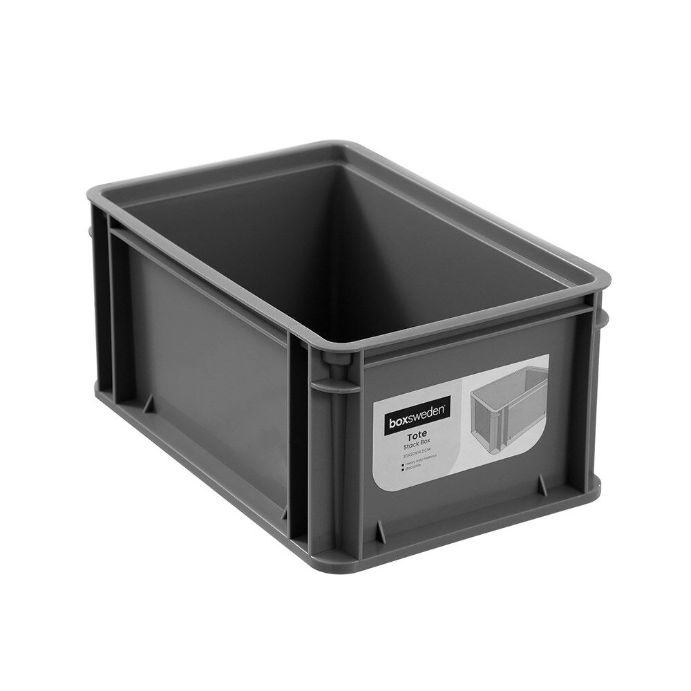 8PK Boxsweden Heavy Duty Stackable Box Organiser 30x20x14.5cm Assorted