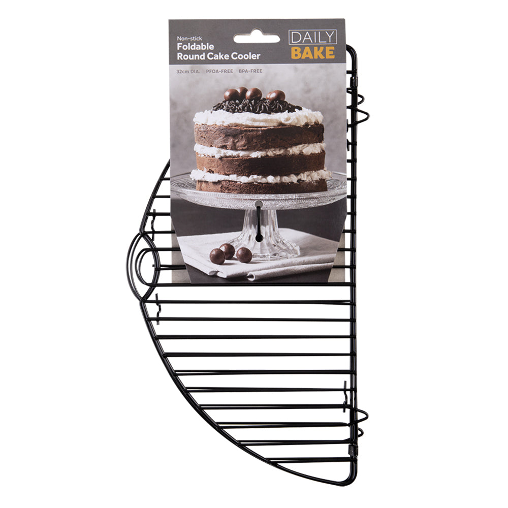 3PK Daily Bake Non-Stick Foldable Round Cake Cooler Baking Tools 32cm