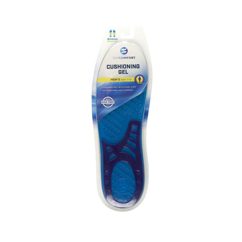 3PK Sof Comfort Cushioning Gel Support Insole Mens Size 7-13
