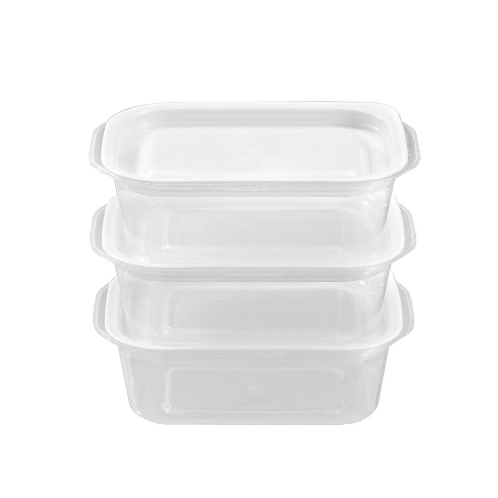 24x 3pc Lemon & Lime Reusable Lunch/Snack Container Portable Rectangular 400ml