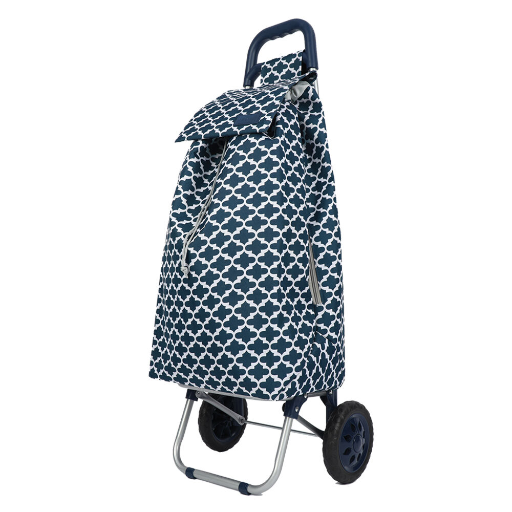 Sachi Sprint Large Everyday Grocery Wheeled Shopping Trolley 45L Moroccan Navy