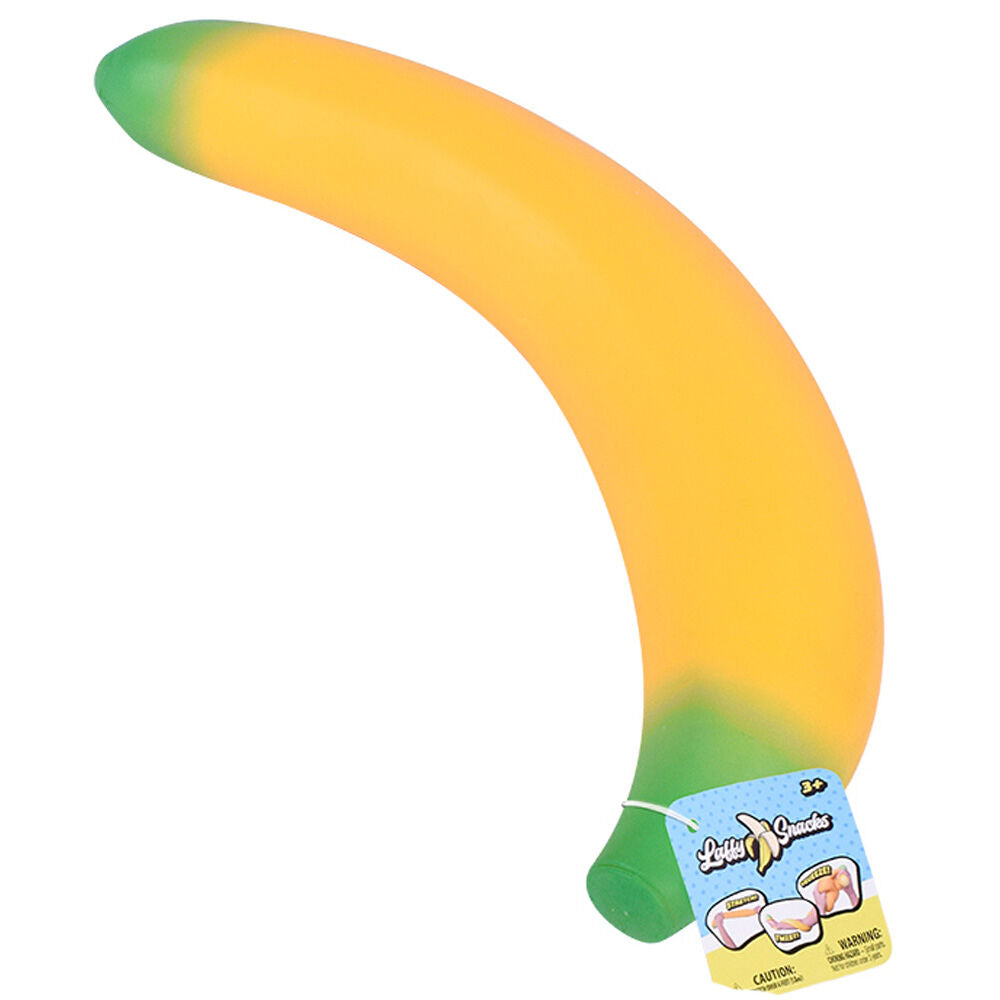 3PK Toymendous Squishy Jumbo Banana Childrens Fidget Stress Toy Yellow