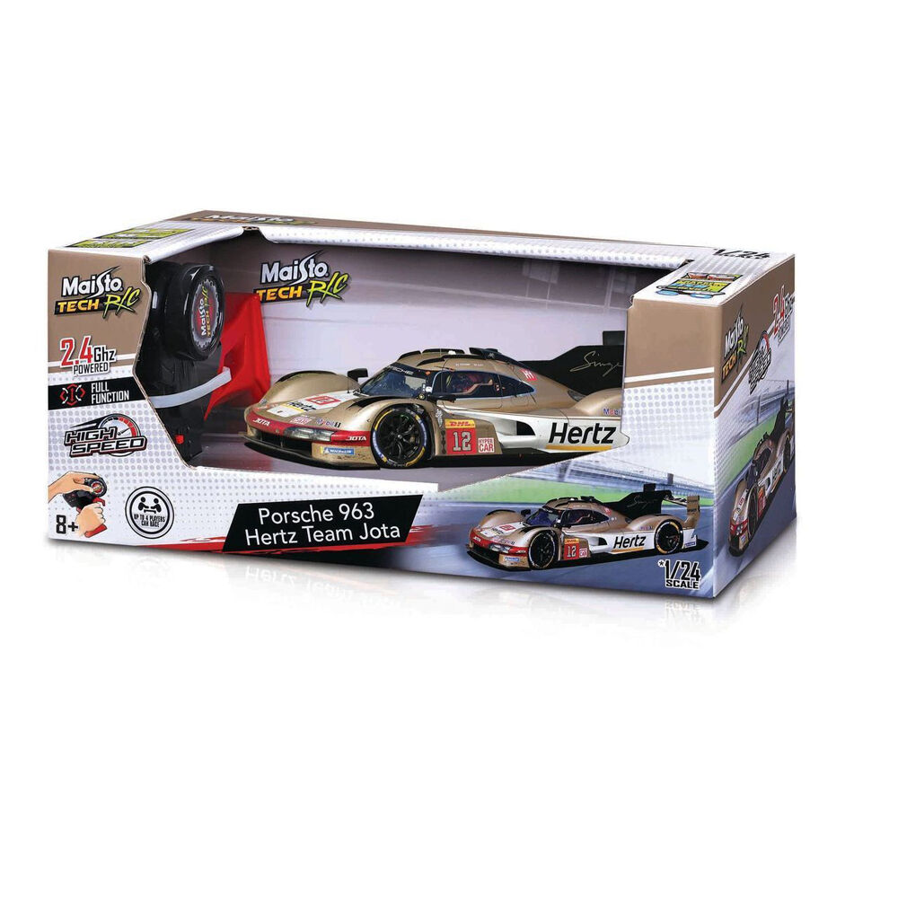 Maisto TECH Porsche 963 Hertz Team Jota #12 WEC Remote Control Car 1:24 Brown