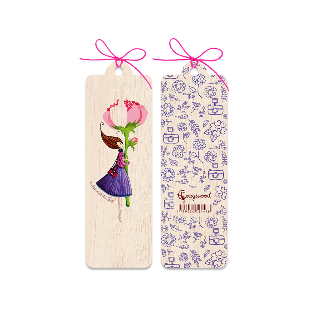 6PK Cozywood Wooden Bookmark 4.5x14cm - Heartiest Congratulations