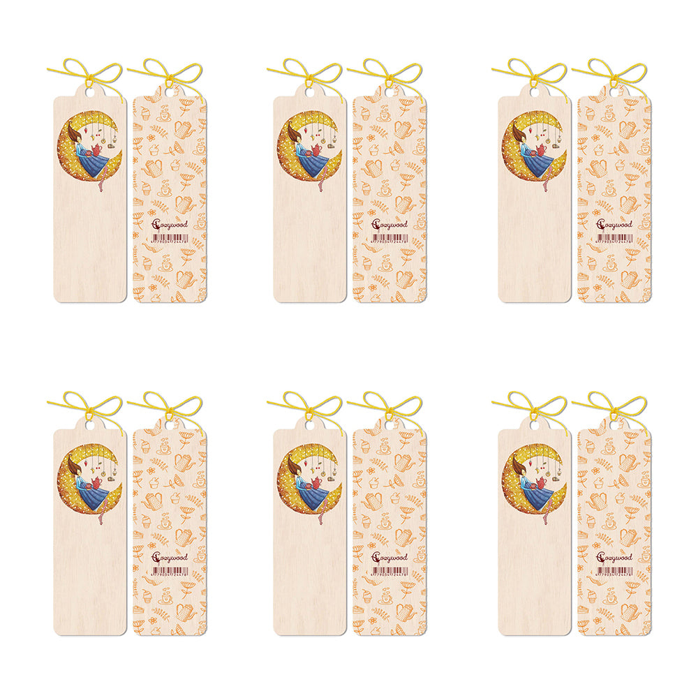 6PK Cozywood Wooden Bookmark 4.5x14cm - Never Stop Dreaming