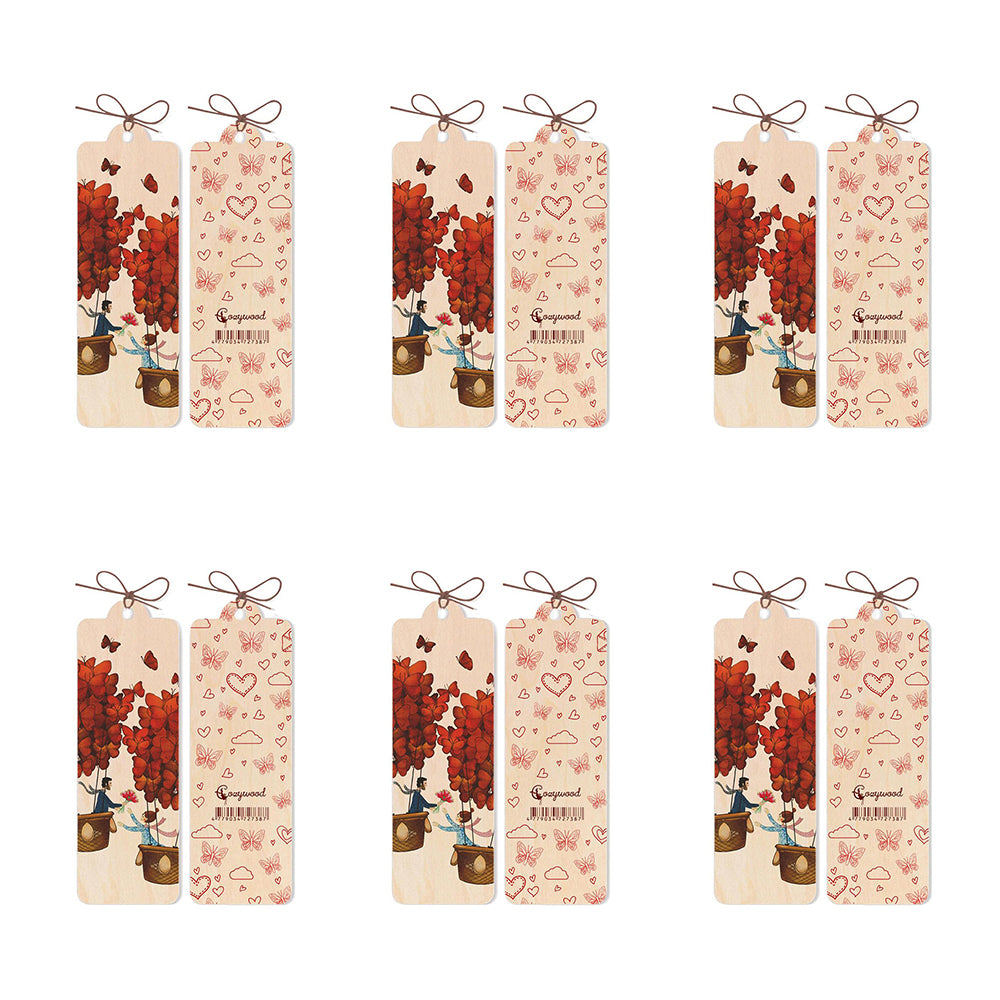 6PK Cozywood Wooden Bookmark 4.5x14cm - Thousands in the Sky