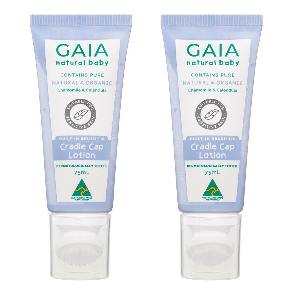 2PK Gaia 75ml Natural Baby Cradle Cap Lotion 0m+