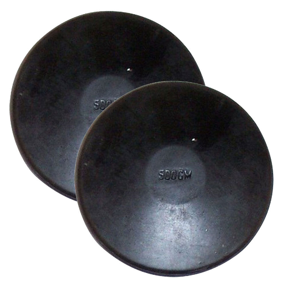 2PK Regent 500mg Rubber Discus Track & Field Throw Disk - Black