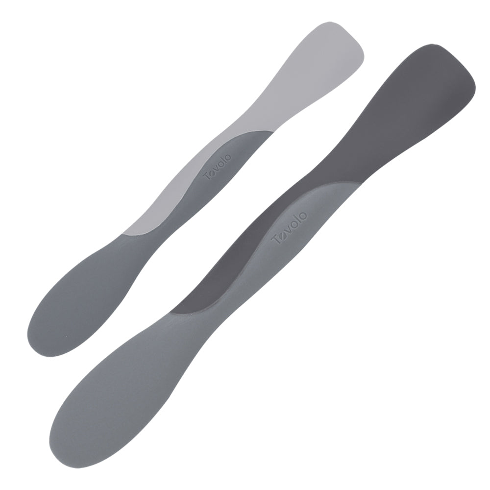 3PK Tovolo Silicone Mini Scoop & Spread 20cm - Oyster Grey