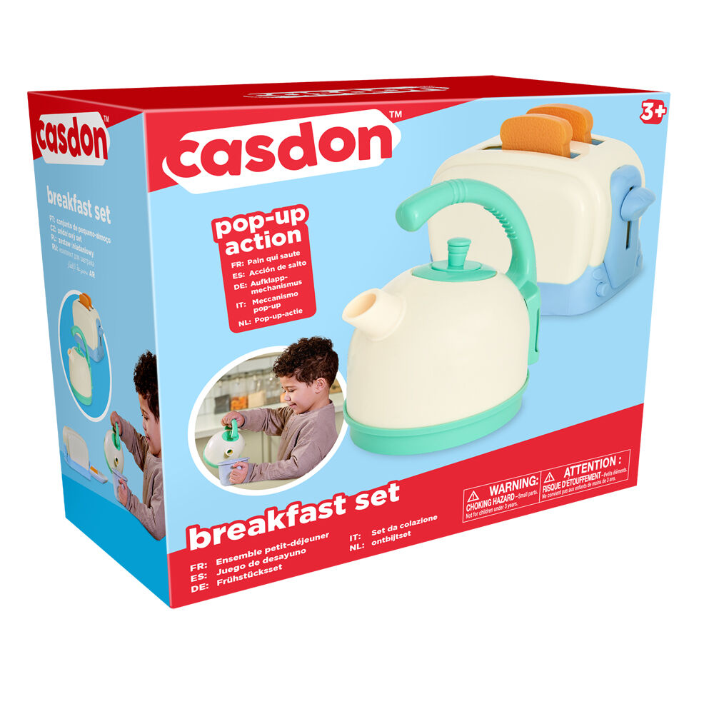 Casdon Classique Breakfast Set Pretend Play Kitchen Toy Kids Children 3y+