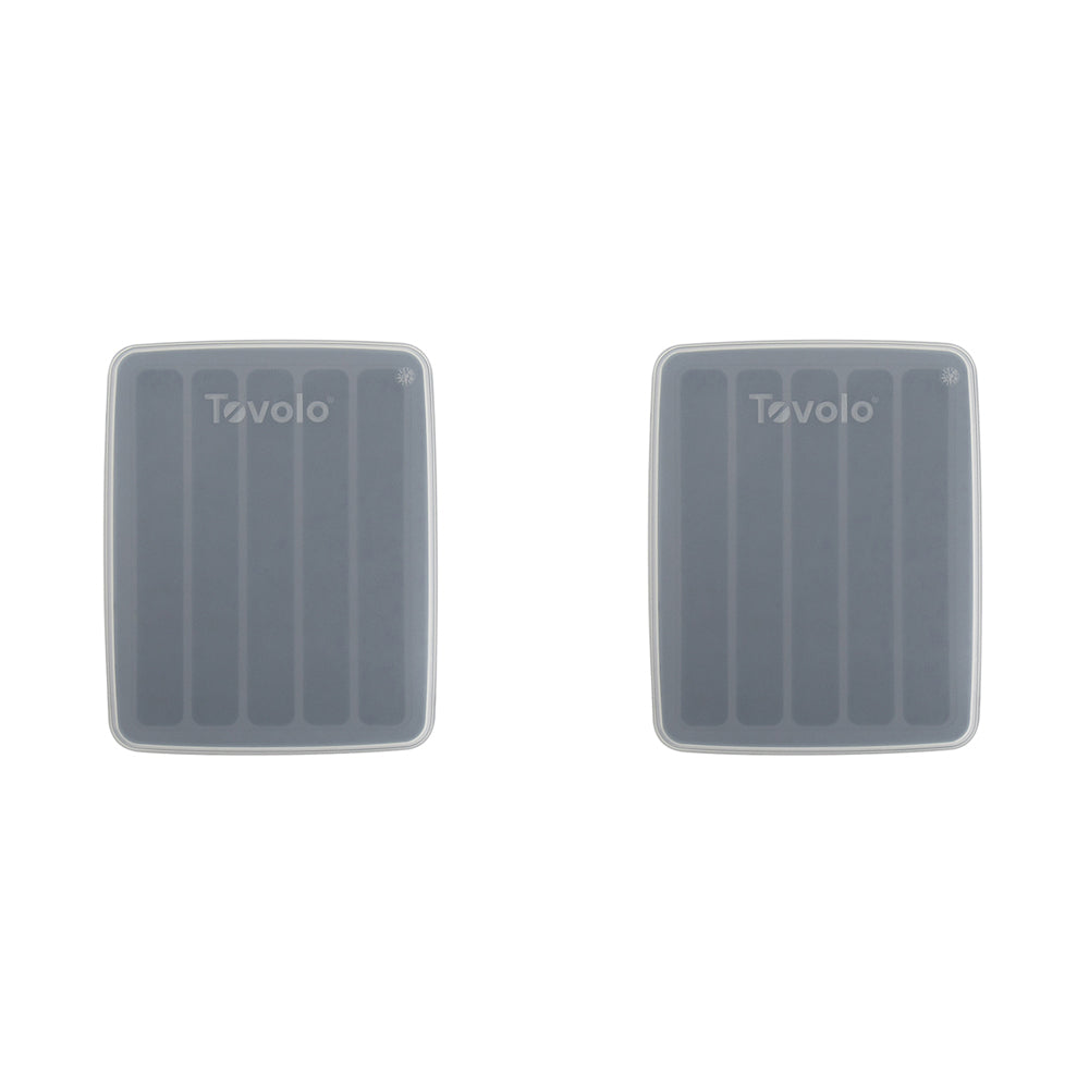 2PK Tovolo Silicone Water Bottle Ice Stick Mold Tray - Charcoal