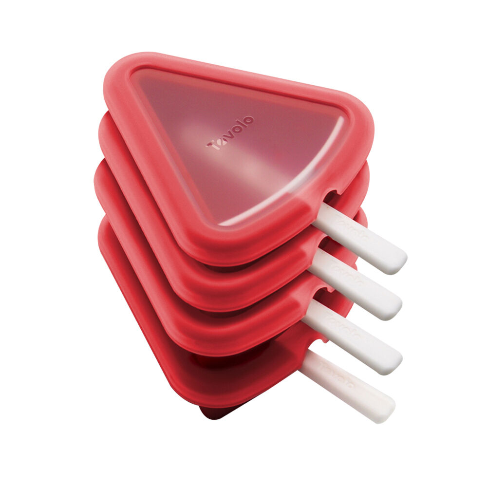 4pc Tovolo Stackable Flexible Silicone Ice Pop Moulds Set Watermelon