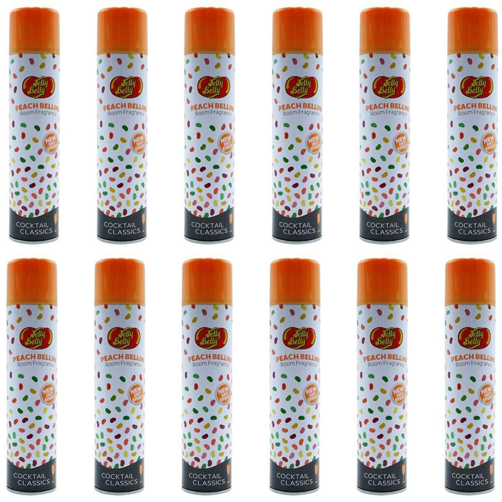 12PK Jelly Belly Air Freshner Room Fragrance 250ml - Peach Bellini