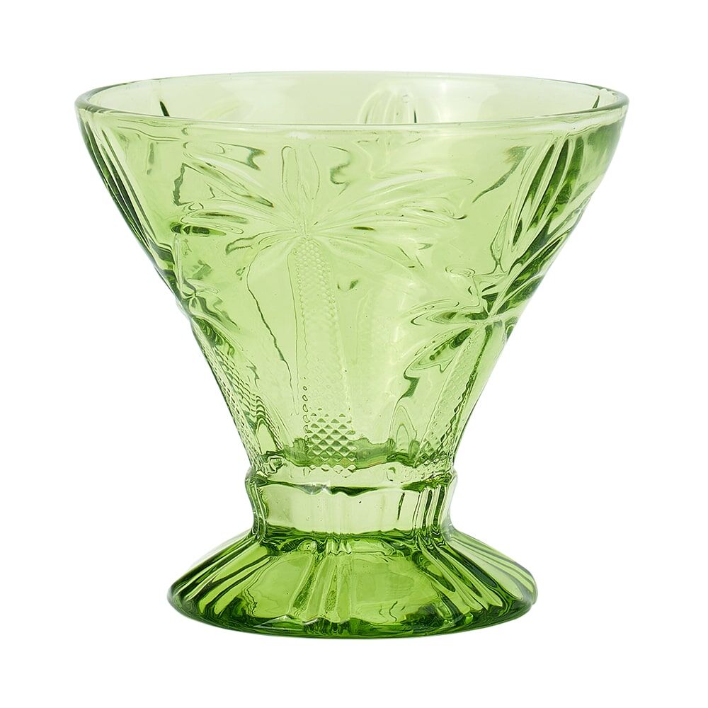 8pc Annabel Trends Cocktail Glass Palm Tree 270ml Cup Set - Green