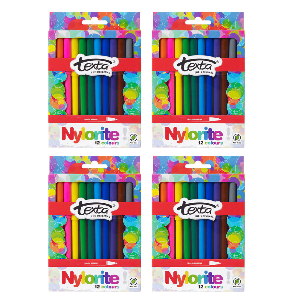 4x 12pc Texta The Original Nylorite Markers