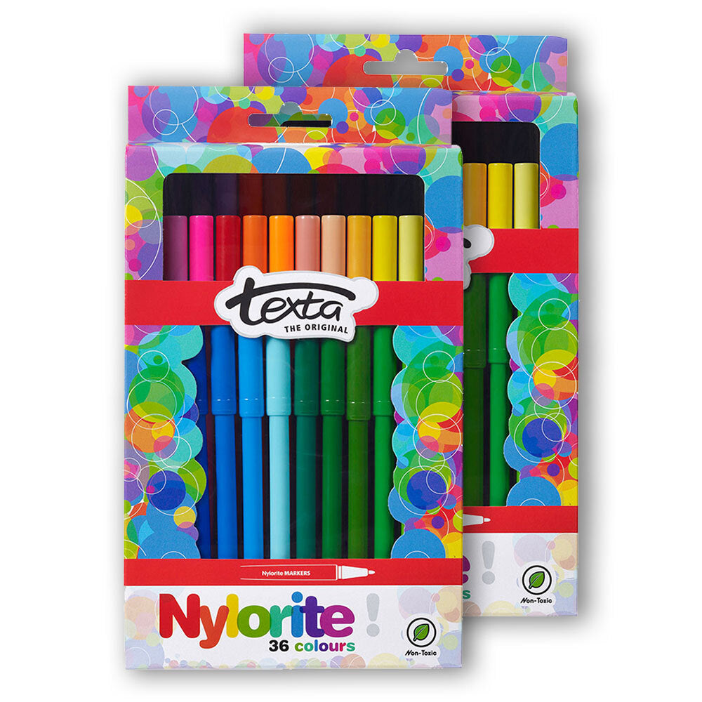 2x 36pc Texta Nylorite Color Marker
