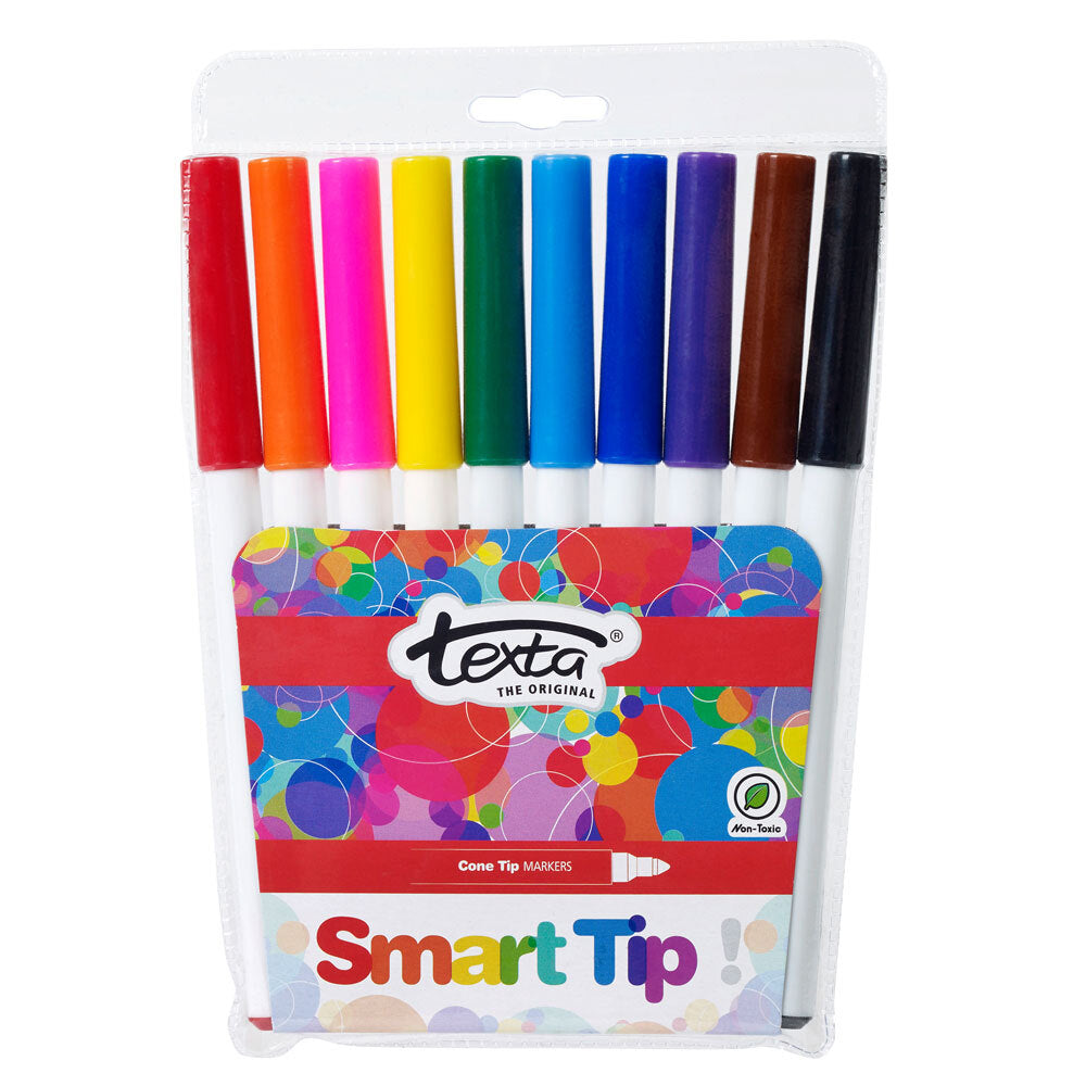 2x 10pc Texta The Original Smart Bullet Tip Markers
