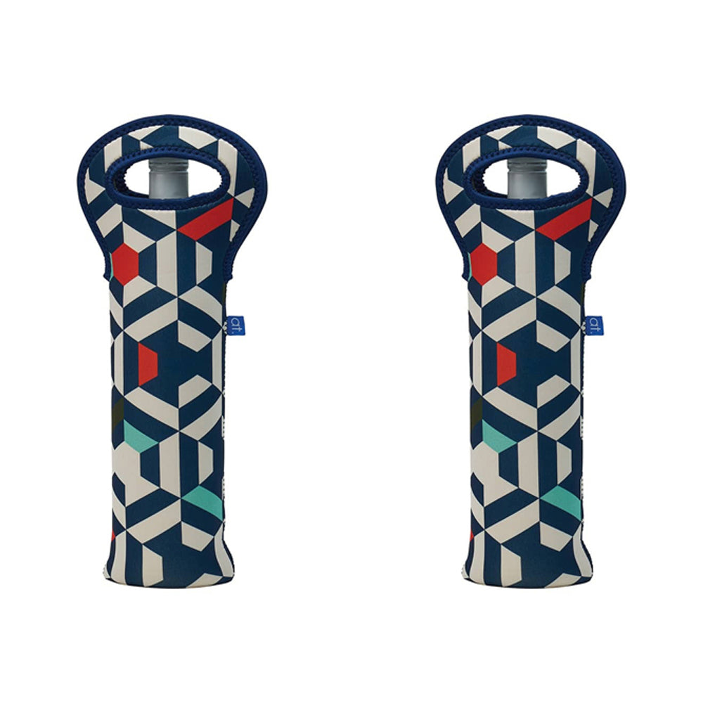 2PK Annabel Trends Neoprene Single Bottle Bag 14x38cm - Geo
