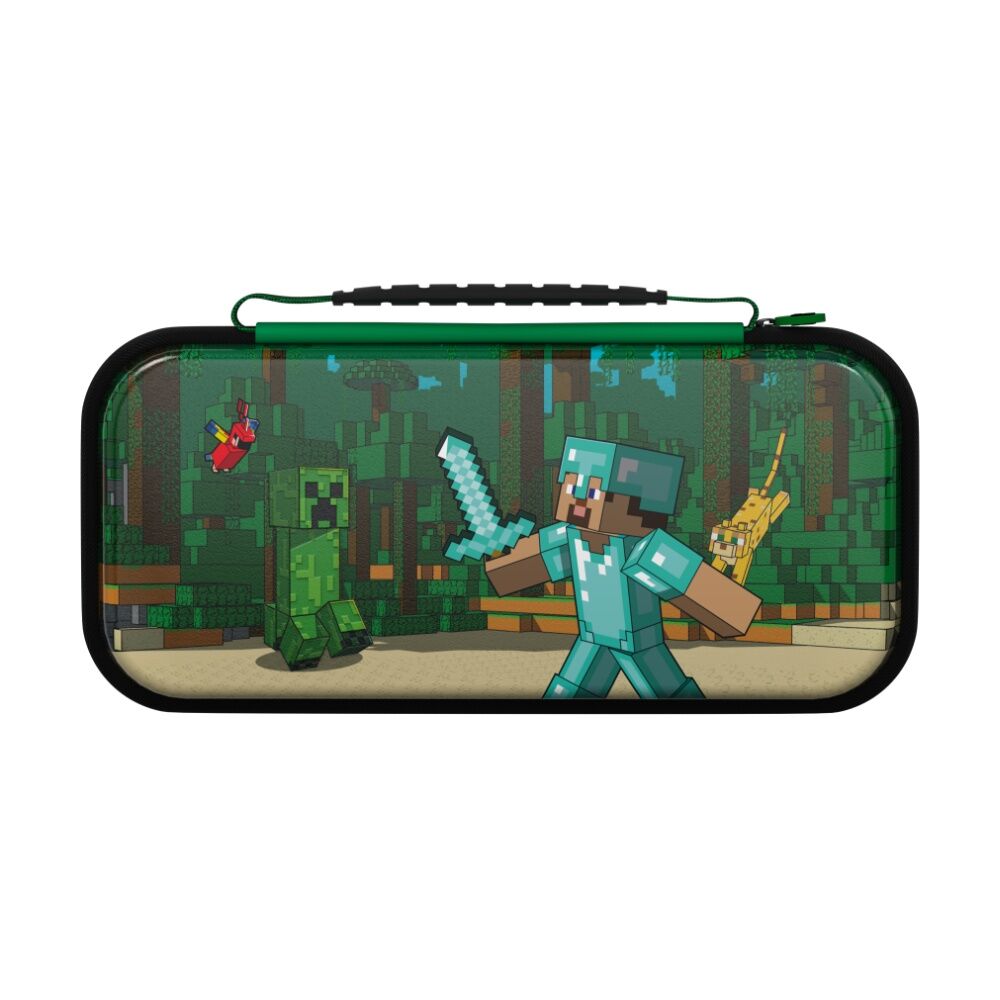 Turtle Beach Nintendo Switch Realmz Gaming Travel Case Minecraft Forest Battle