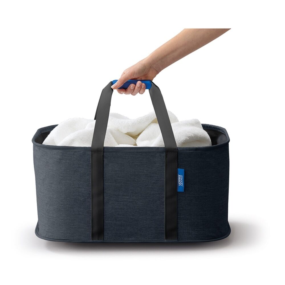 Joseph Joseph Hold-All Collapsible Laundry/Washing Basket With Handles Black