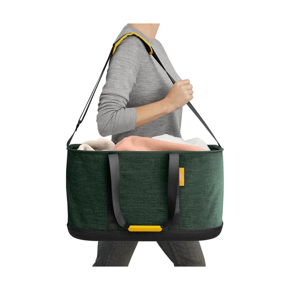 Joseph Joseph Hold-All Collapsible Laundry/Washing Basket W/ Handles Dark Green