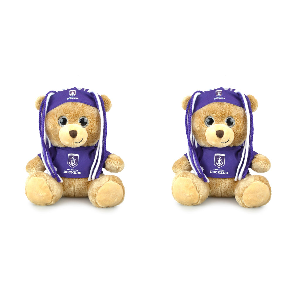 2PK AFL Sparkle Fanatic Fremantle Plush Toy 20cm - Purple