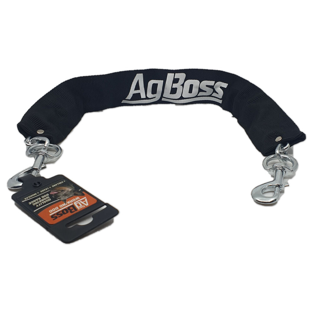 2PK AgBoss Dog Ute/Car Heavy Duty Chain With Snap Hooks Black 4x500mm